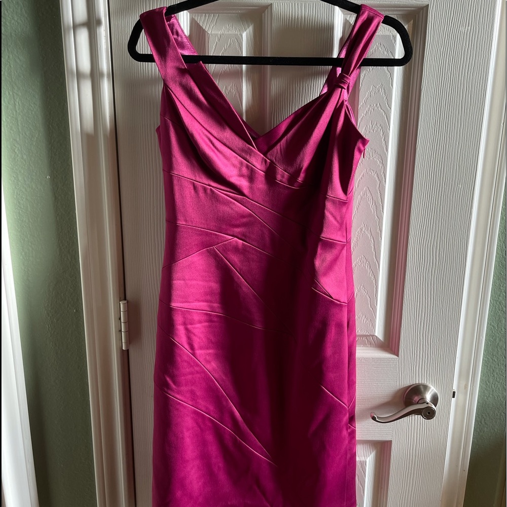 Fuchsia short cocktail dress